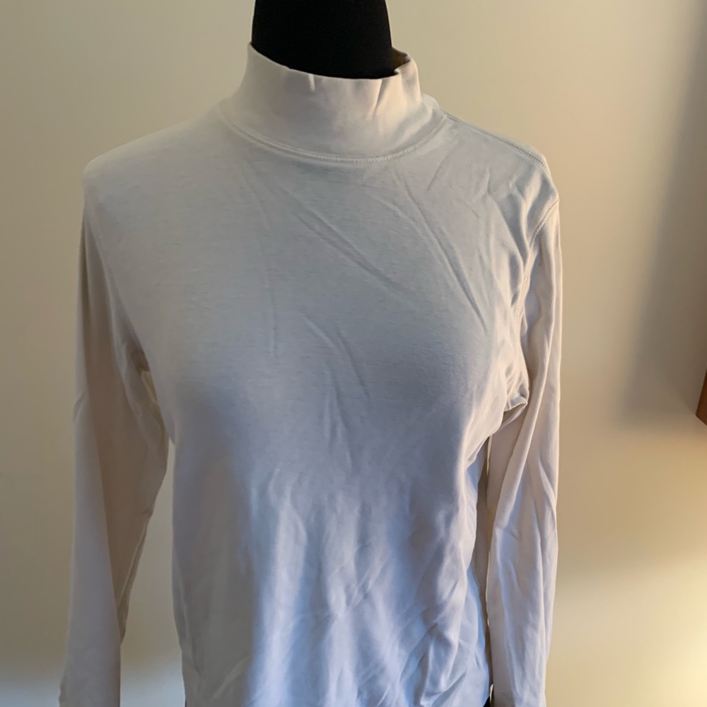 White turtleneck sweater